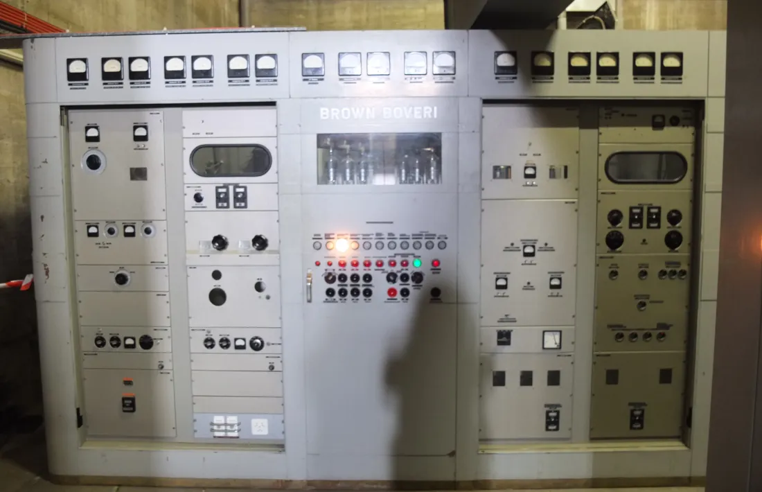La Brown Boveri que es conservarà in situ com a testimoni dels temps de l’era daurada de l’estació.