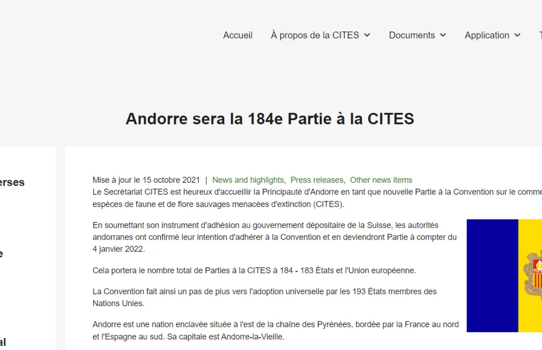 A la plataforma www.cites.org es poden consultar les espècies amenaçades.