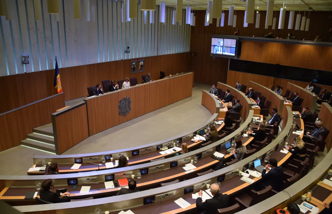Un moment de la sessió del Consell General que ha tingut lloc avui a la tarda.