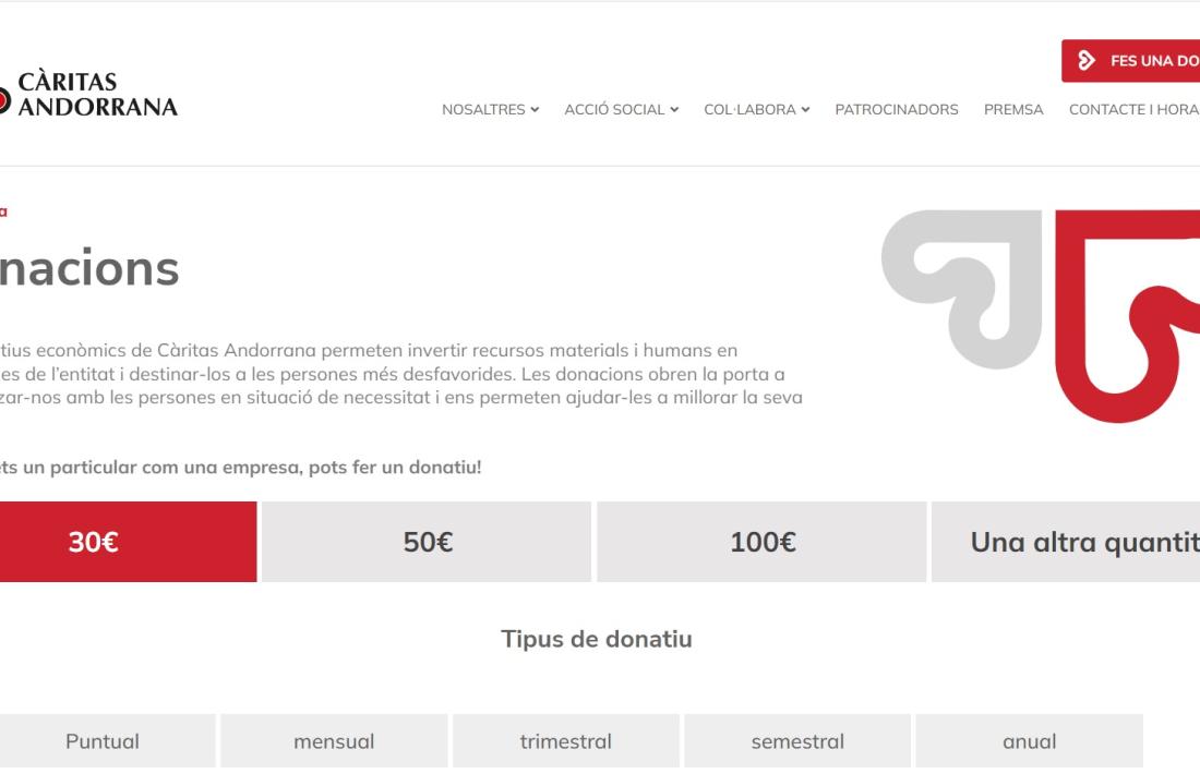 Des de la nova web es poden fer els donatius.