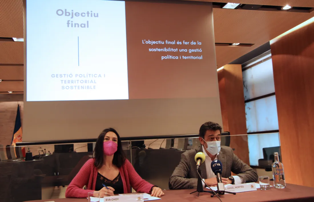 Els cònsols d'Ordino, aquest matí a la roda de premsa.