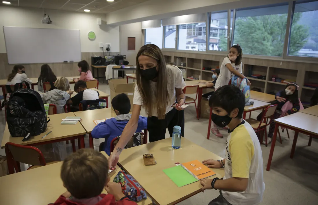 Infants en una classe a principis d’aquest curs.