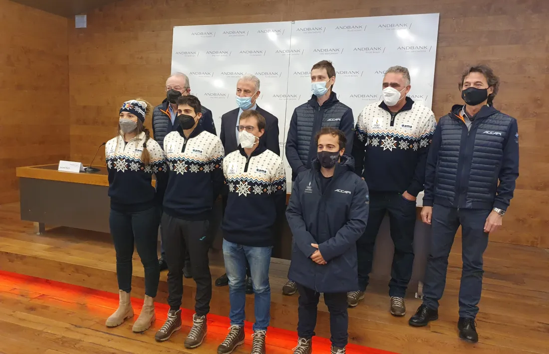 La delegació andorrana als Jocs Olímpics d’Hivern es va presentar ahir a Andbank.