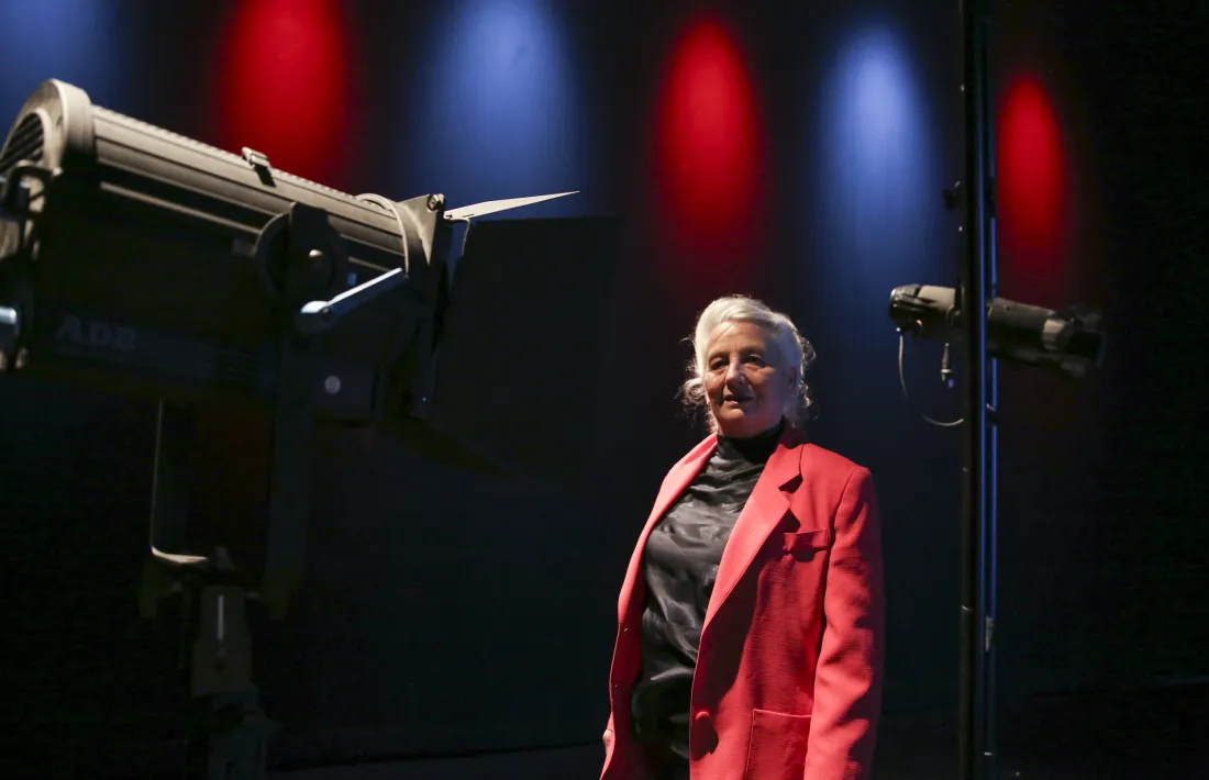 La periodista també guionista Rosa Mari Sorribes, vídua de Jordi Gigó, a l’homenatge d’ahir al Centre de Congressos de la capital.