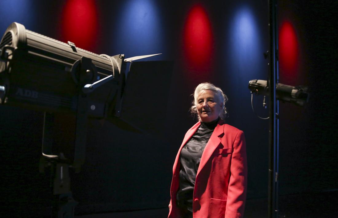 La periodista també guionista Rosa Mari Sorribes, vídua de Jordi Gigó, a l’homenatge d’ahir al Centre de Congressos de la capital.