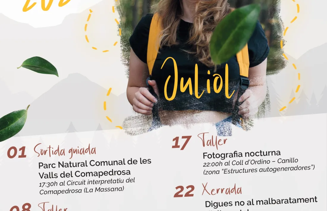 El cartell de les activitats d'estiu proposades per Andorra Sostenible.