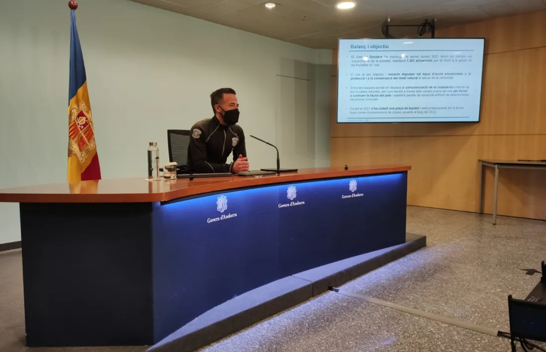 Teixidó durant la roda de premsa d'aquest matí.