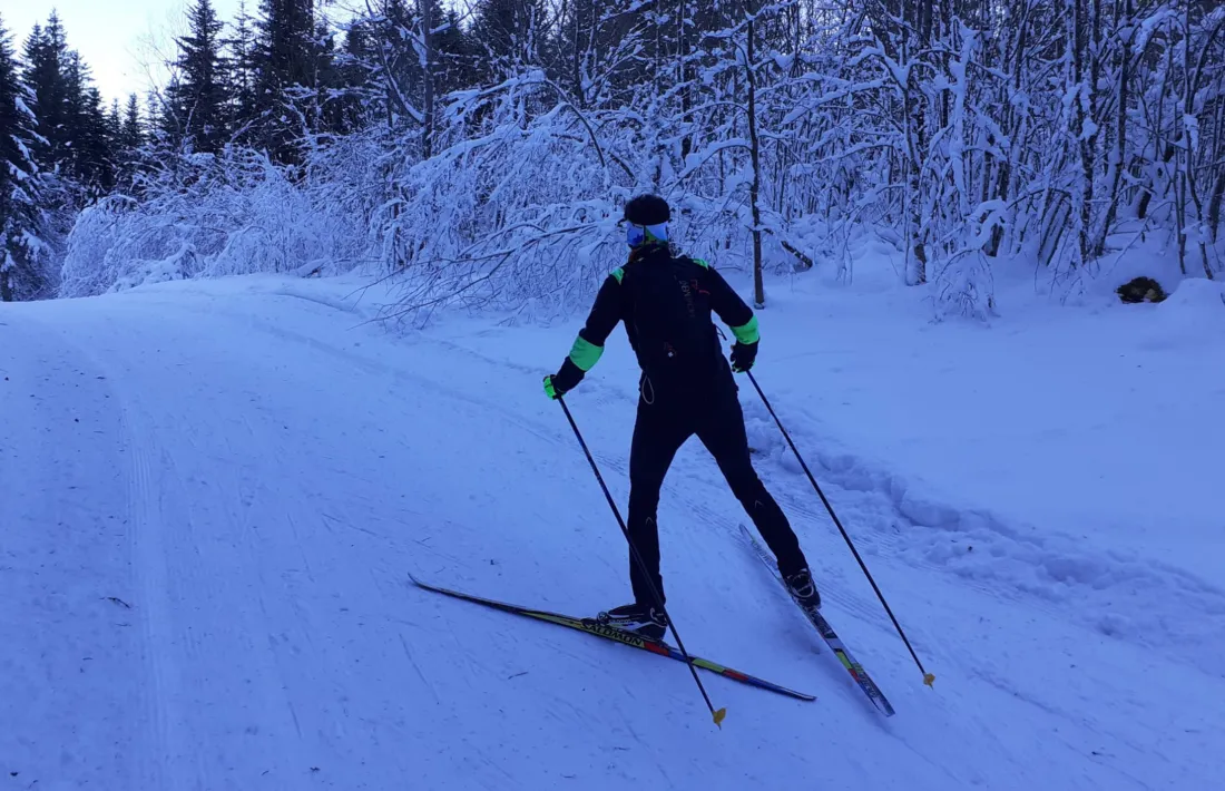 L'esportista Cyrille Ferrandis durant la 'Grande Traversée du Jura'.