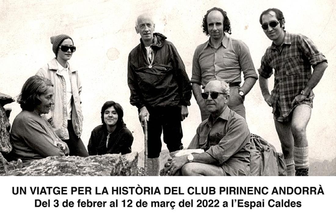 Claude Benet ha identificat els homes d’aquesta històrica imatge: Josep Coma (assegut), Manuel Anglada, Jaume Saumell i Ernest Coma, tots ells pioners del CPA.