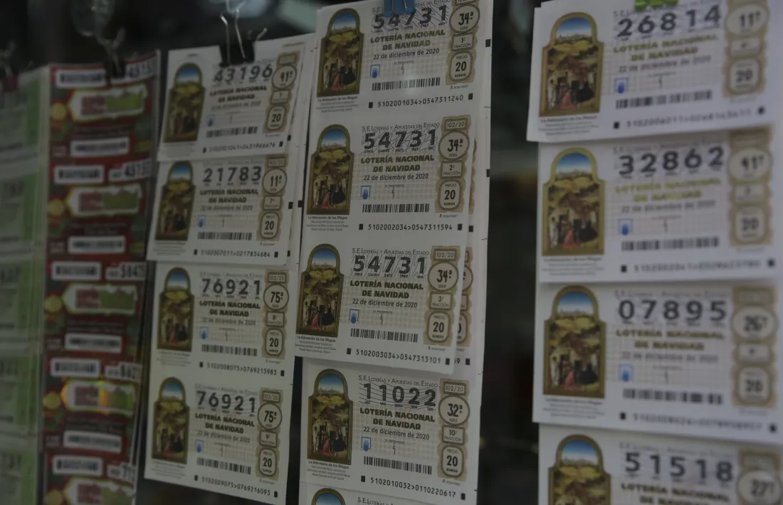 Bitllets de loteria espanyola que es podien adquirir en un establiment del país.