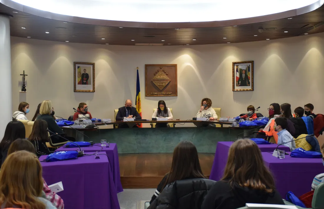 La constitució del nou Consell d'Infants d'Encamp que ha tingut lloc avui.