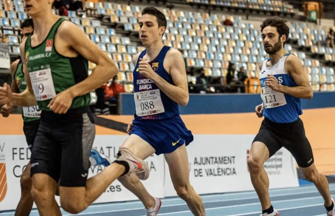 Pol Moya, amb l’FC Barcelona.