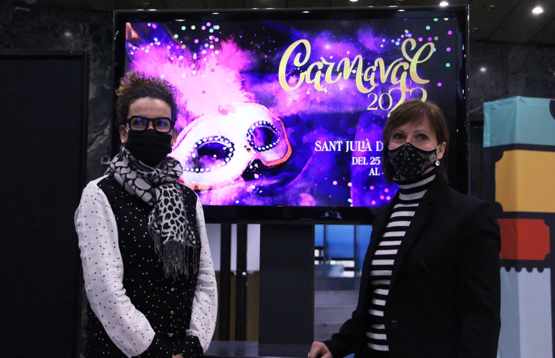 La cònsol menor de Sant Julià de Lòria, Mireia Codina, i la cap de Cultura, Laura Rogé, han presentat les activitats de Carnaval.