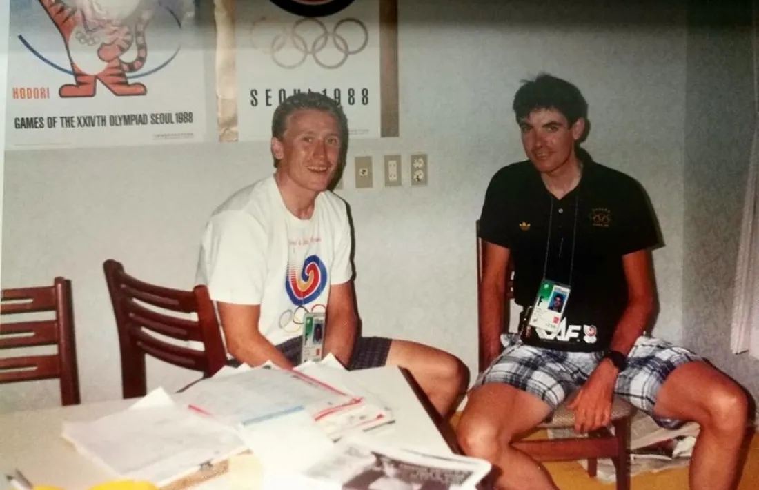  El ciclista andorrà, quan tenia 21 anys, a la cita olímpica amb el valencià Iván Alemany.