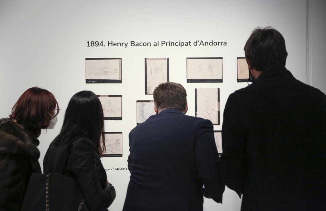 El racó de Henry Bacon, amb els seus dibuixos ‘andorrans’, concorregudíssim ahir.