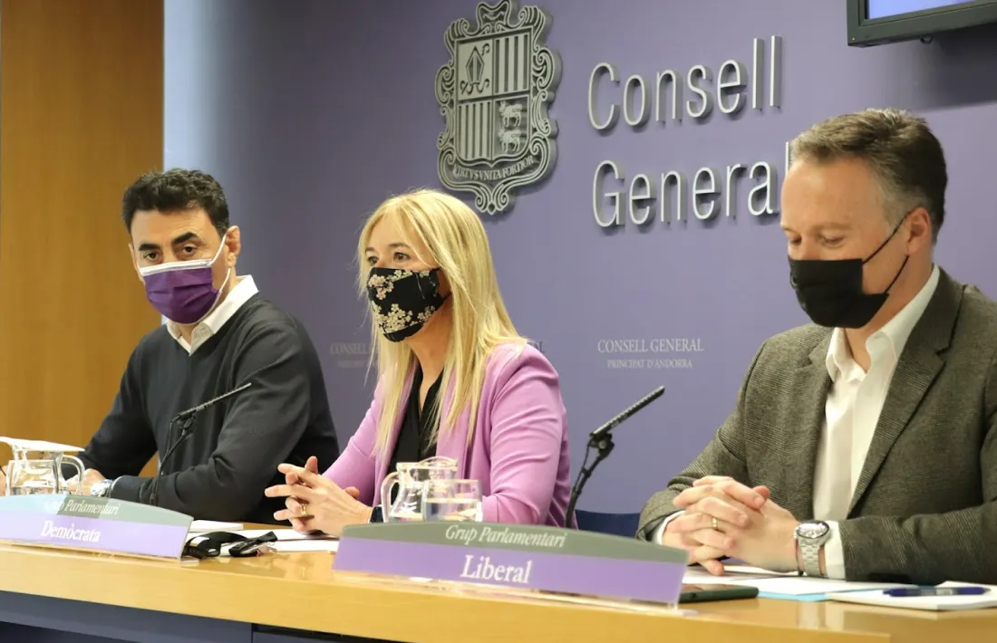 Raul Ferré, Sandra Codina i Ferran Costa han presentat les esmenes de la majoria al projecte de llei d’estacions de muntanya.