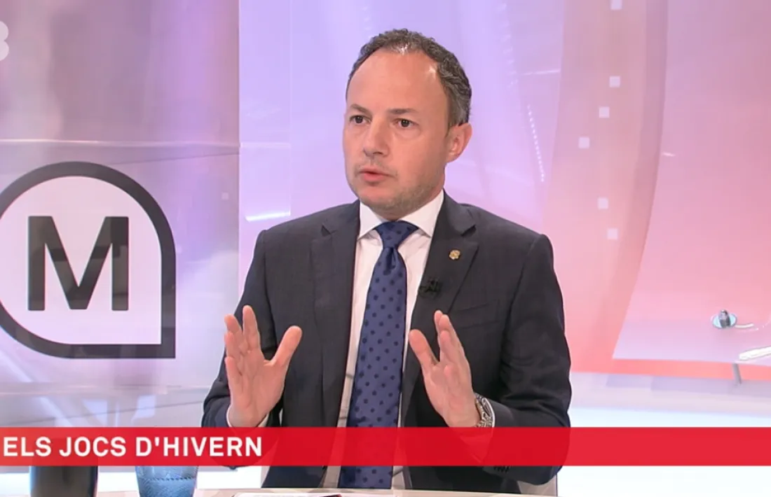  El cap de Govern, Xavier Espot, durant l’entrevista a ‘Els matins’ de TV3 d’ahir.