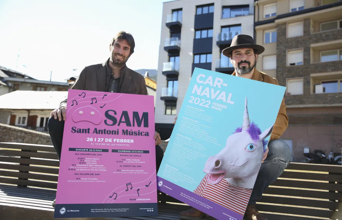 El conseller de cultura, Guillem Forné, amb Juli Barrero, coordinador del SAM.