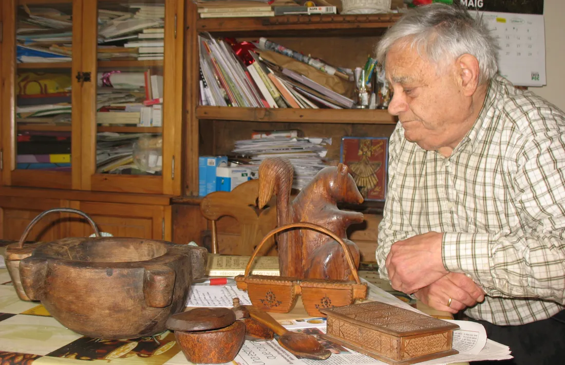Sergi Mas, a cal Duró d’Aixovall, que va ser casa i taller des del 1956 fins al 2017.
