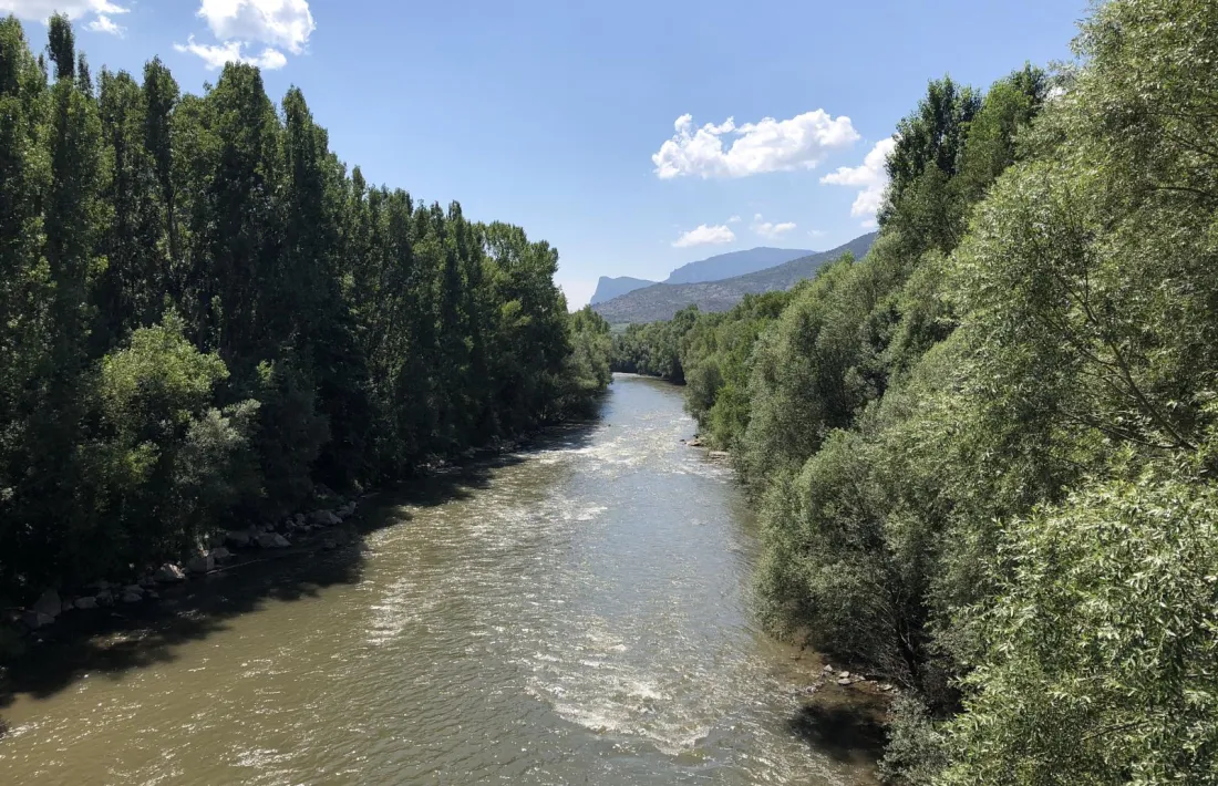 Imatge del riu Segre al pas per la comarca de l’Alt Urgell. 