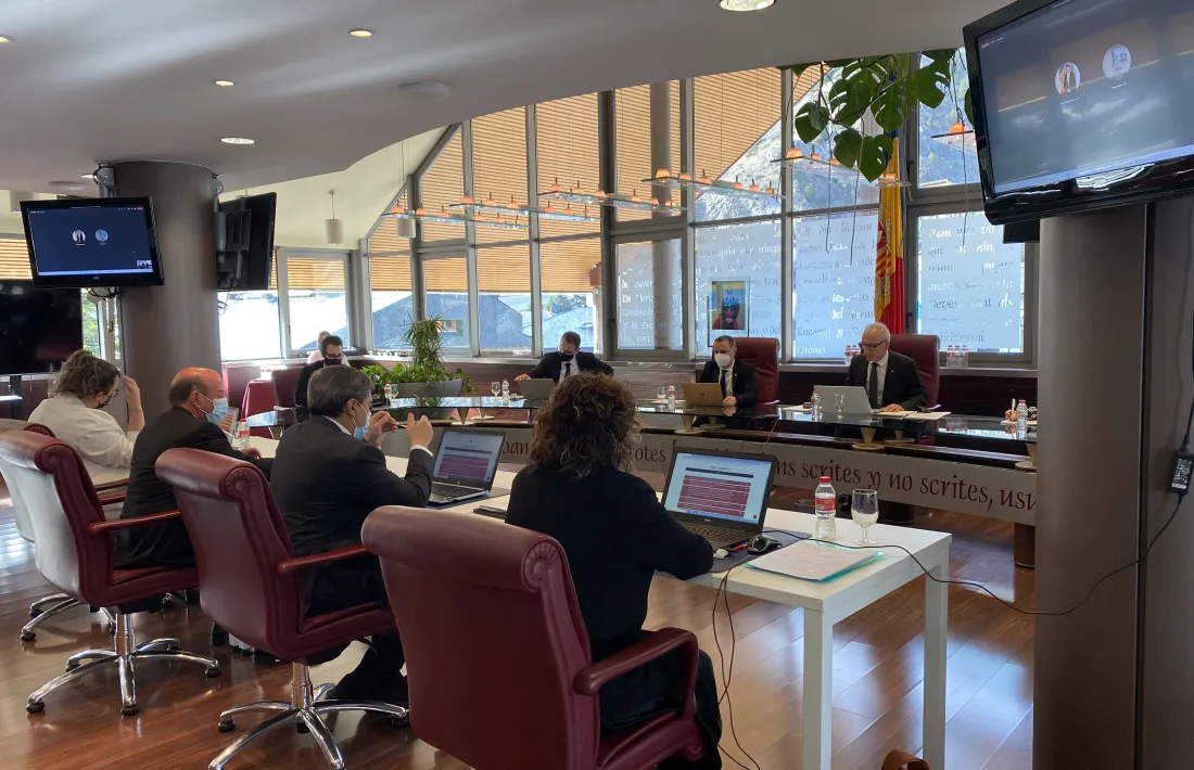 Un moment de la sessió de consell de comú, aquesta tarda.