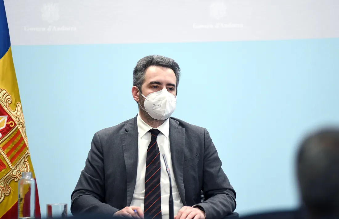 El ministre portaveu, Eric Jover, en la compareixença d'ahir.