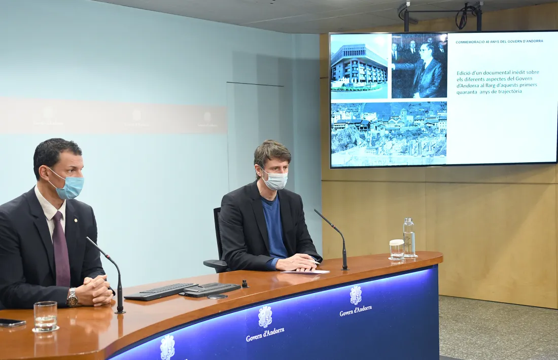 Jordi Gallardo i Xavier Mujal han presentat aquest migdia el documental.