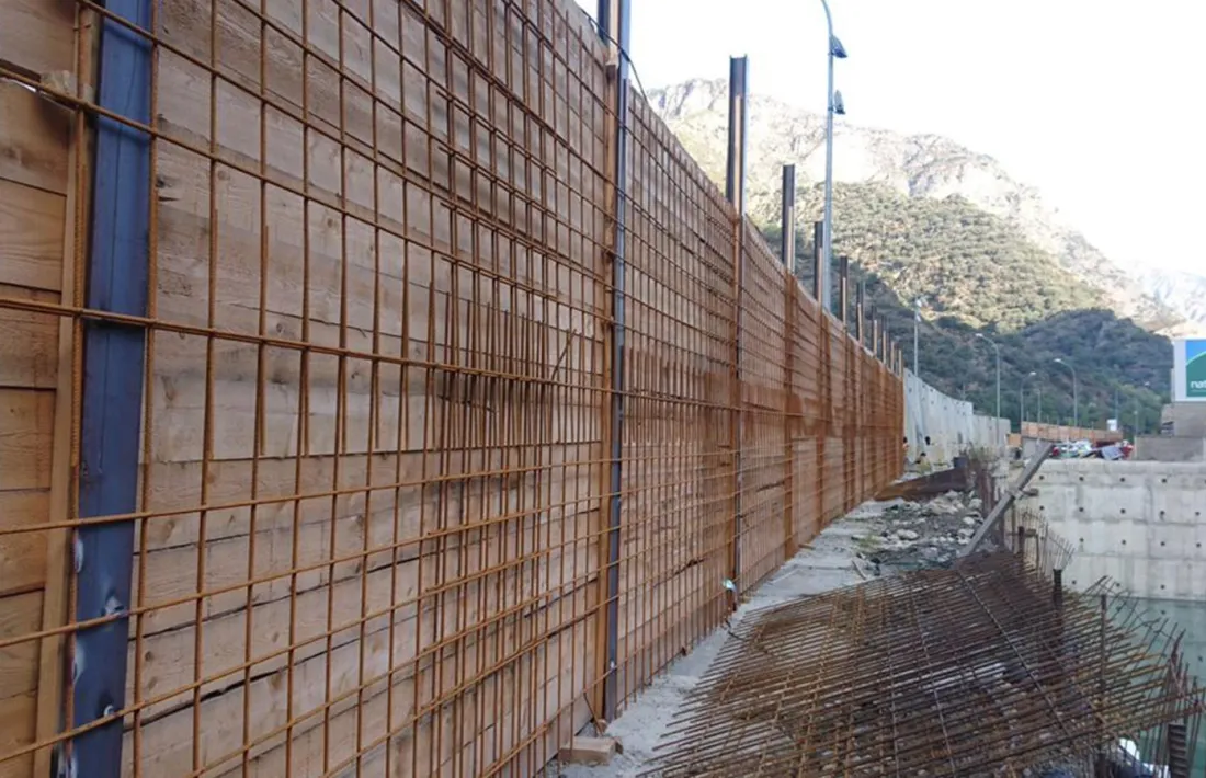 Els treballs de protecció inicials que es van fer a la CG-1 a zona de la Portalada.