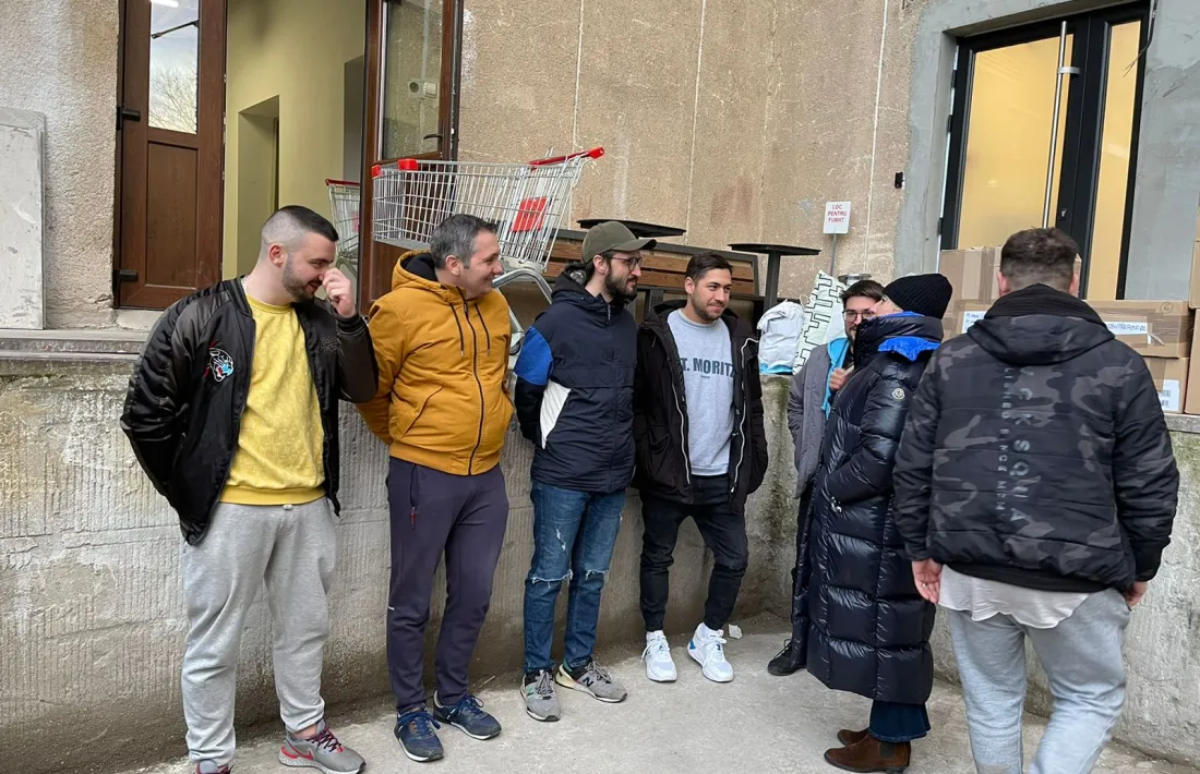 Un moment de la descàrrega a Romania.