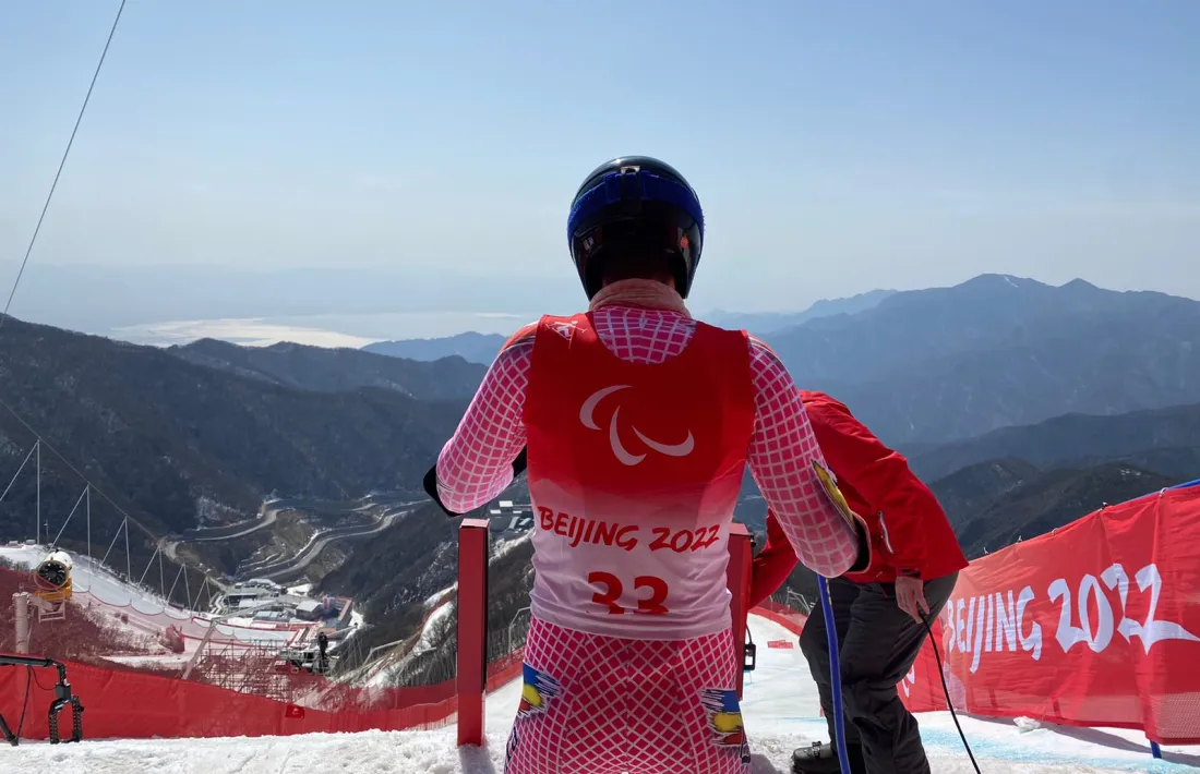 Roger Puig, a la sortida del supergegant.