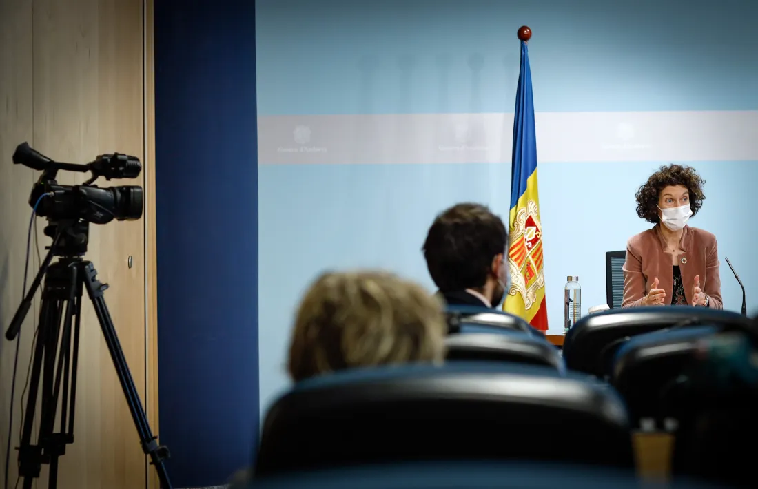 La ministra d'Afers Exterior, Maria Ubach, aquest matí.