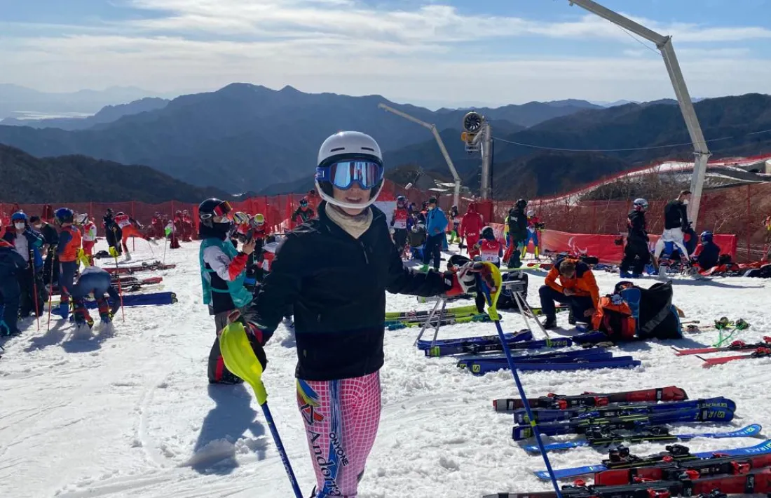 Roger Puig, a la combinada dels Jocs Paralímpics de Beijing.