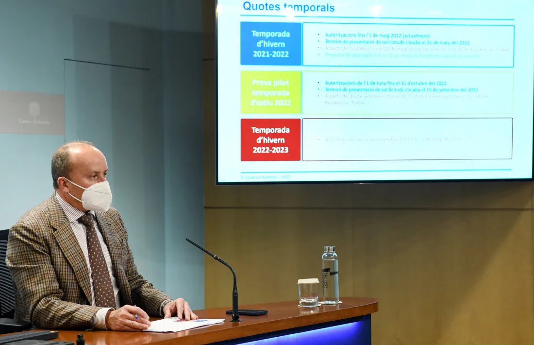 El ministre de Justícia i Interior, Josep Maria Rossell, ha explicat aquesta tarda la modificació de la Llei qualificada d’immigració.