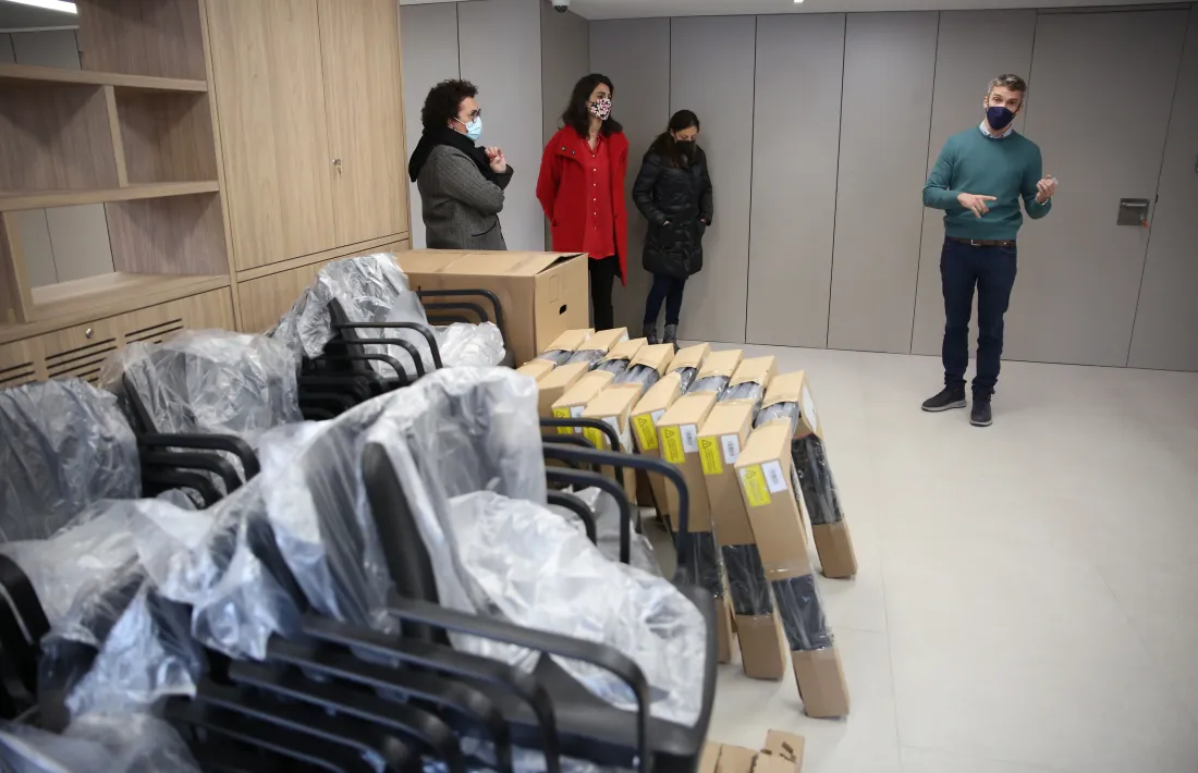 La visita al CREI d'aquest matí.