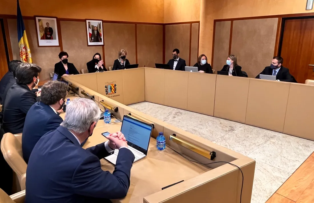 Un moment de la sessió de consell de comú d’aquest dijous a la Massana.