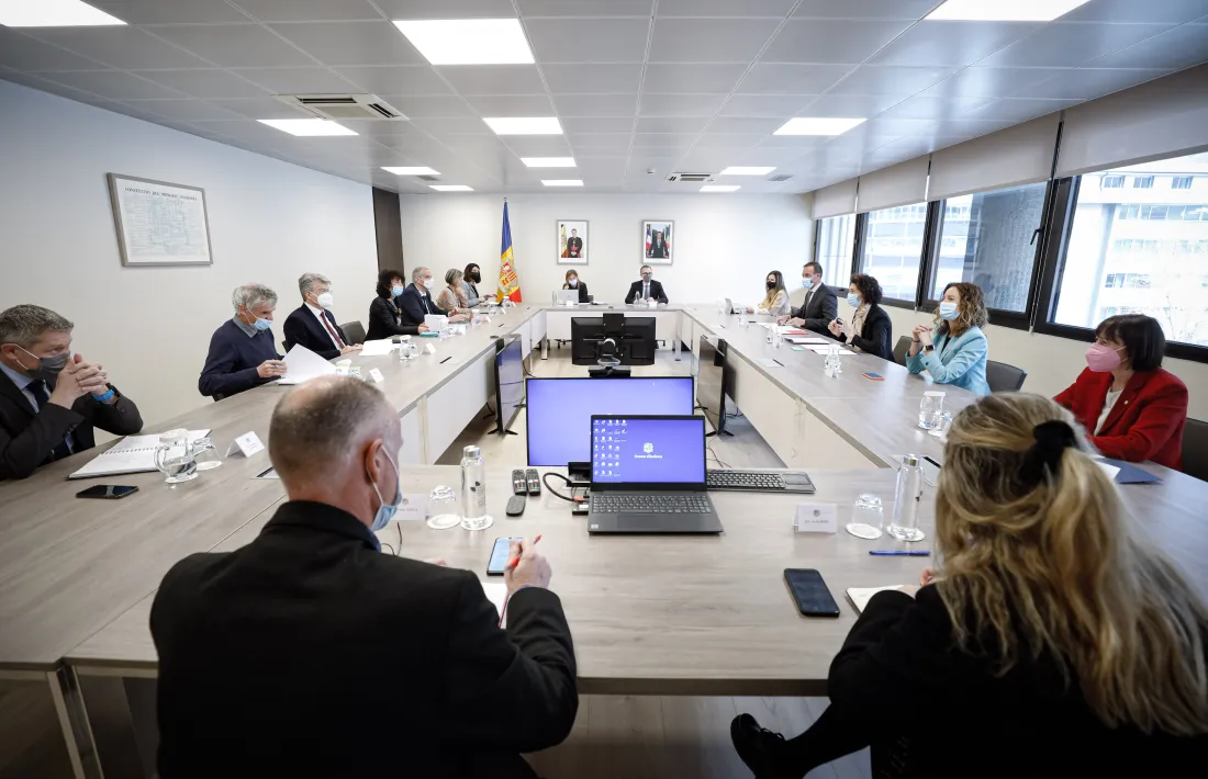 Un moment de la trobada entre els representants d’Andorra i l’Arieja.