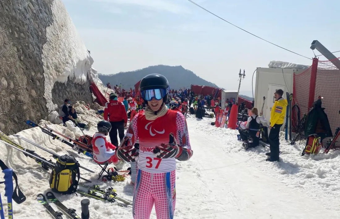 Roger Puig abans de competir a la prova de gegant dels Jocs Paralímpics.