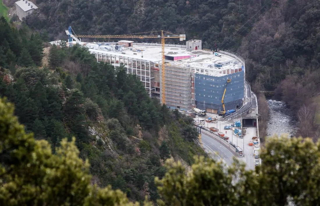 Vista de l'estat de les obres a Epizen, ahir.