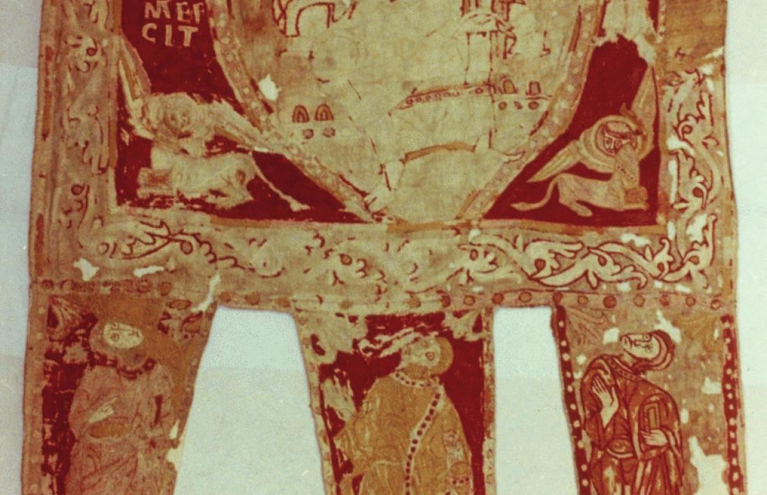 Penó de Sant Ot (MTIB 49.422). © Col·lecció Disseny Hub Barcelona-Museu Tèxtil i d’Indumentària.