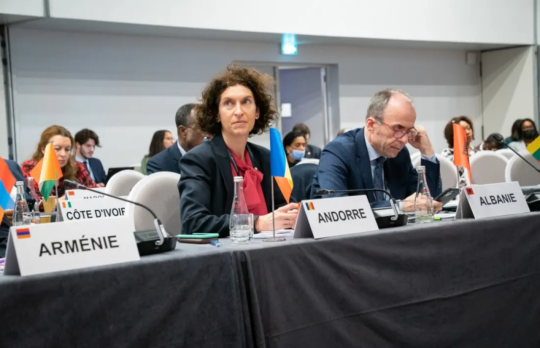 Maria Ubach a la 40a sessió de la Conferència Ministerial de la Francofonia, 