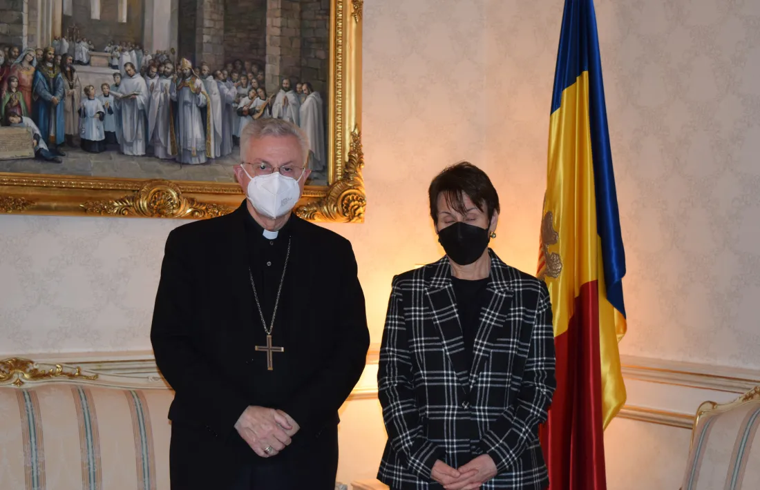 El copríncep episcopal i la síndica general abans de la trobada.