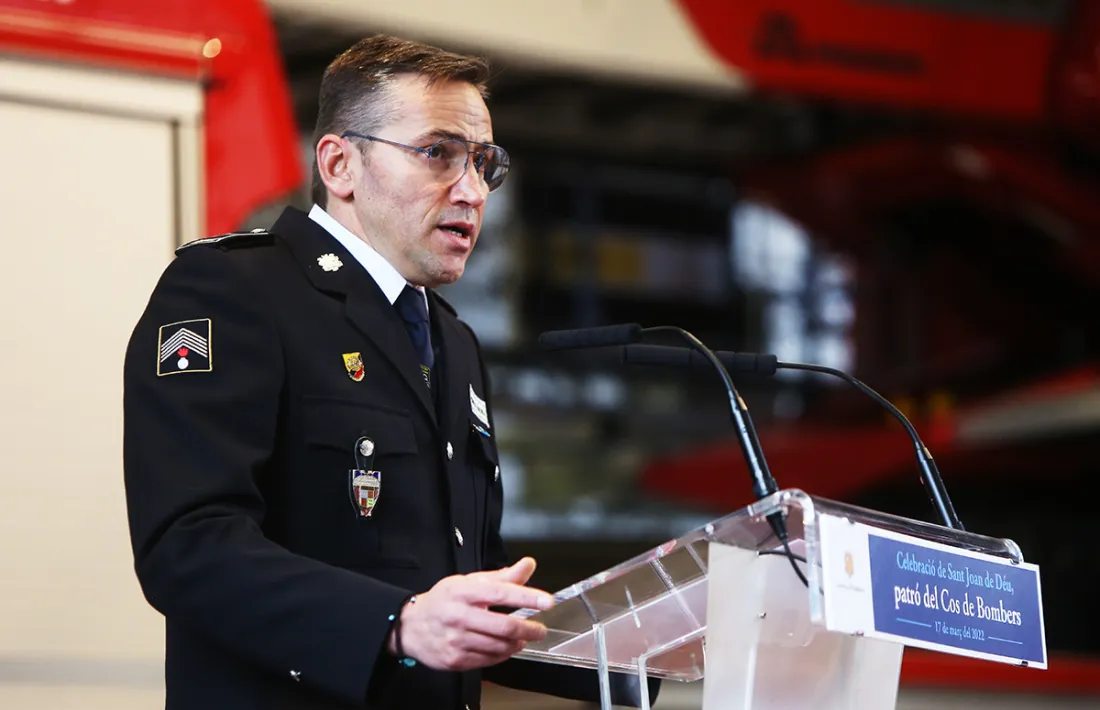 El director del cos de bombers, Jordi Farré.