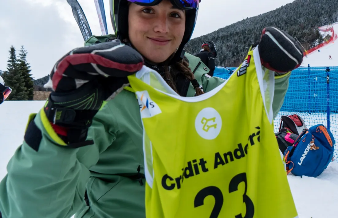 'Cande' Moreno, després de l'entrenament de descens de les Finals de Copa d'Europa.