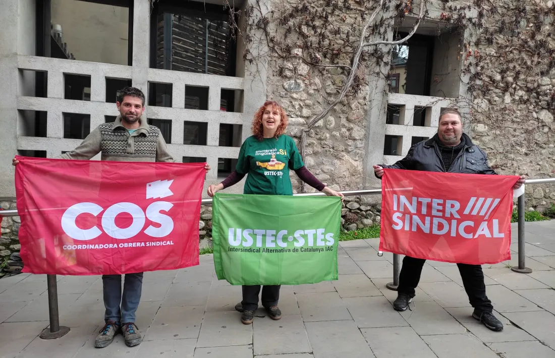 Representants dels sindicats que convoquen. 