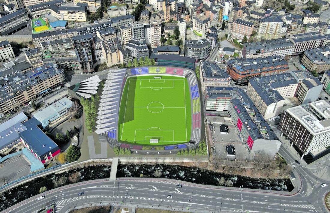 El projecte original de l’arquitecte català incloïa un estadi amb capacitat per a 9.000 espectadors.