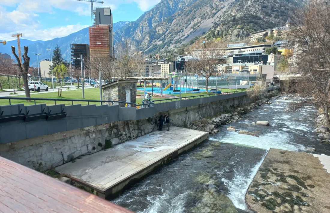 L'estació de control de les aigües superficials situada al Valira d'Orient.