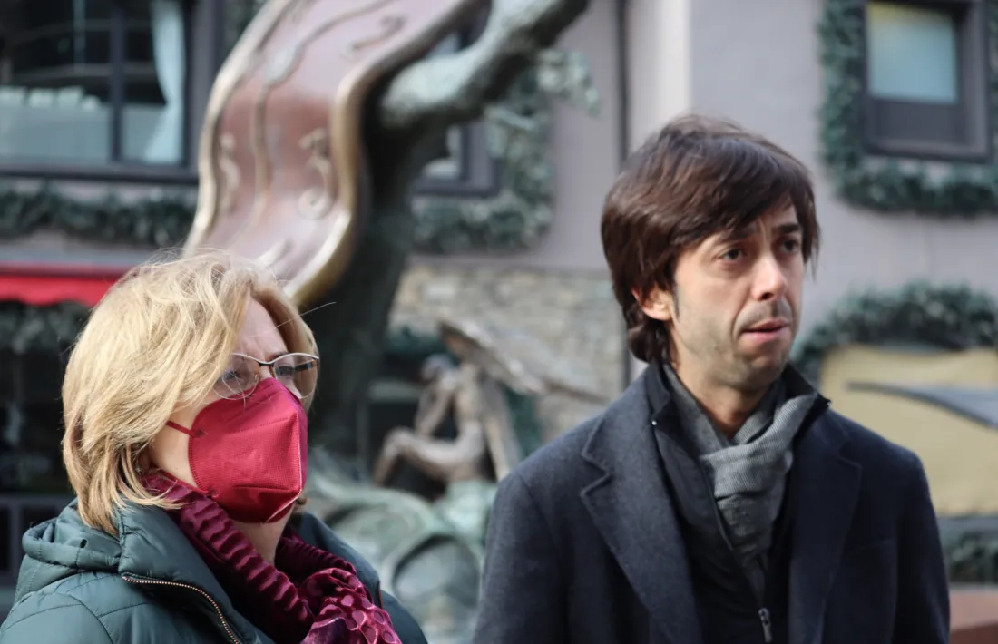 Carmona i González, aquesta tarda a la plaça de la Rotonda.