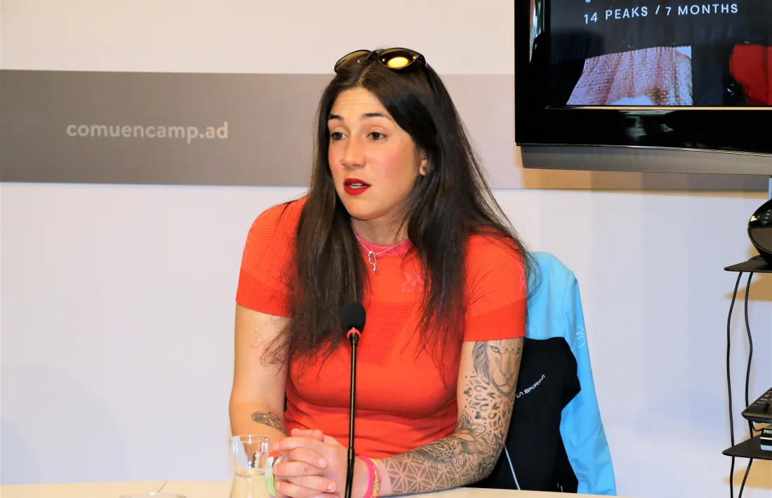 Stefi, a la roda de premsa de presentació del seu nou projecte al Comú d’Encamp.