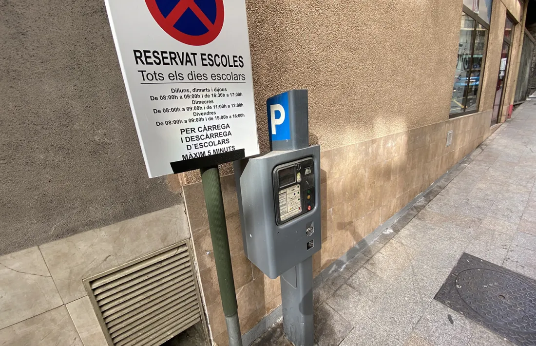 Els parquímetres actuals d'Andorra la Vella.
