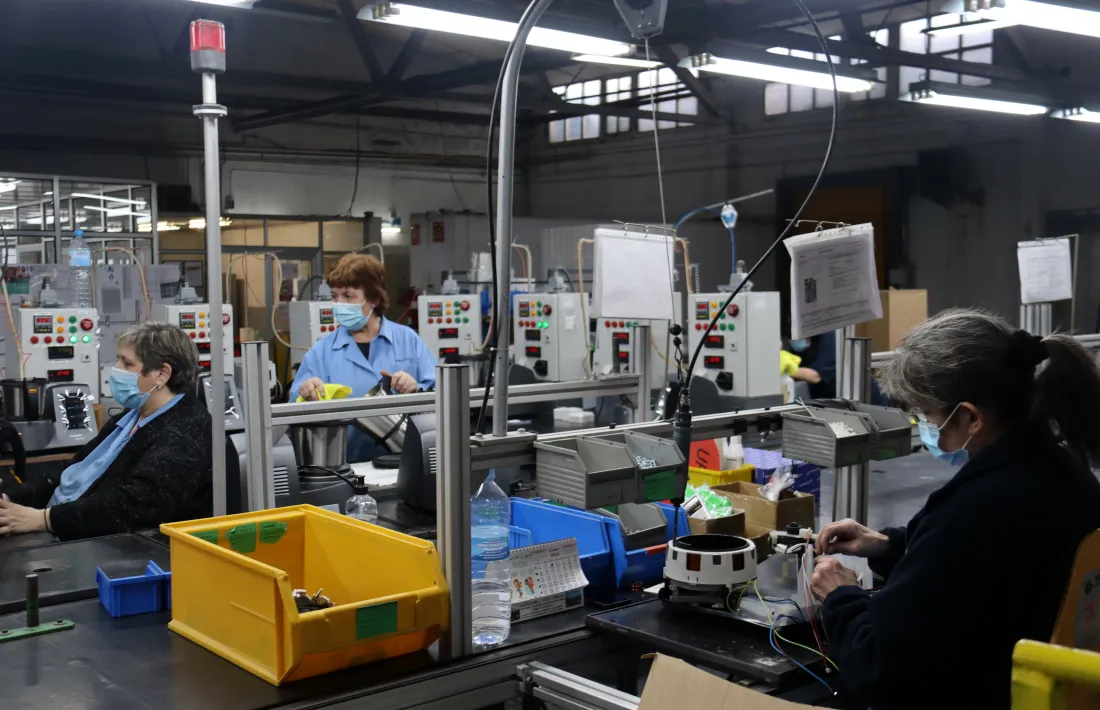 Interior de la factoria olianesa. 